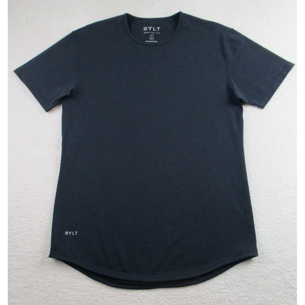 BYLT Lux T Shirt Mens Medium Short Sleeve Drop Cut Curved Hem Active